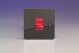 XFI45S Varilight 45 Amp Double Pole Cooker Switch Ultra Flat Iridium Black (Gloss) Effect Finish With Red Switch
