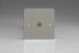 XFS8 Varilight 1 Gang Co-axial TV Socket Ultra Flat Brushed Stainless Steel