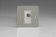 XFSG8SW [XFSG1 + D8SW] Varilight 1 Gang White Satellite TV Socket Ultra Flat Brushed Stainless Steel