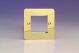 XFVG2 Varilight 2 Gang Data Grid Face Plate For 2 Data Module Widths Ultra Flat Polished Brass Coated