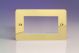 XFVG4 Varilight 4 Gang Data Grid Face Plate For 3 or 4 Data Module Widths Ultra Flat Polished Brass Coated