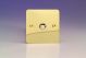 XFVP1 Varilight 1 Gang 6 Amp Push-on/off Impulse Switch Ultra Flat Polished Brass Coated With Polished Brass Button