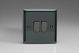 XI2D Varilight 2 Gang 10 Amp Switch Classic Iridium Black (Gloss) Effect Finish with Iridium Black Switches