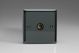 XI8ISOB Varilight 1 Gang Black Isolated Co-axial TV Socket Classic Iridium Black (Gloss) Effect Finish