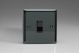 XIR1B Varilight 1 Gang 10 Amp 2 Way & Off Retractive Switch Classic Iridium Black (Gloss) Effect Finish with Black Switch