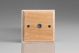 XLK8-S2W 1 Gang Co-axial TV Socket Kilnwood Classic Wood Limed Oak