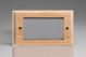 XLKG4-S2W  4 Gang Data Grid Face Plate For 3 or 4 Data Module Widths (25, 50, & 100mm) Kilnwood Classic Wood Limed Oak