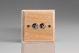 XLKT71BN-S2W 2 Gang Comprising of 1 Intermediate (3 Way) and 1 Standard (1 or 2 Way) 10 Amp Toggle Switch Kilnwood Classic Wood Limed Oak with Iridium Toggle