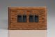 XMO9B-S2W 4 Gang 10 Amp Switch Kilnwood Classic Wood Medium Oak with Black Switch