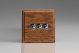 XMOT3BN-S2W 3 Gang 10 Amp Toggle Switch Kilnwood Classic Wood Medium Oak with Iridium Toggles