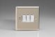XN3W Varilight 3 Gang 10 Amp Switch Classic Satin Chrome Effect Finish with White Switches