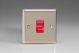 XN45S Varilight 45 Amp Double Pole Cooker Switch Classic Satin Chrome Effect Finish with Red Switch