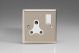 XNRP15AW Varilight 1 Gang 15 Amp White Switched Round Pin Socket Classic Satin Chrome Effect Finish with White Socket and Switch