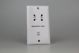 XOSSW Varilight White Dual Voltage 240V/115V IP41 Shaver Socket Classic Polar White Moulded Bevel