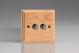 XOT2BN-S2W 2 Gang 10 Amp Toggle Switch Kilnwood Classic Wood Light Oak with Iridium Toggles