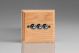 XOT3BN-S2W 3 Gang 10 Amp Toggle Switch Kilnwood Classic Wood Light Oak with Iridium Toggles