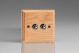 XOT77BN-S2W 2 Gang Comprising of 2 Intermediate (3 Way) 10 Amp Toggle Switch Kilnwood Classic Wood Light Oak with Iridium Toggle