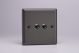 XPT77 Varilight 2 Gang Comprising of 2 Intermediate (3 Way) 10 Amp Toggle Switch Classic Graphite 21 Effect Finish