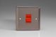 XR45S Varilight 45 Amp Double Pole Cooker Switch Classic Pewter Effect Finish with Red Switch