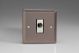 XRFOD Varilight Flex Outlet 16 Amp with Cable Clamp Classic Pewter Effect Finish with Polished Chrome Flex Outlet