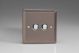 XRP2 Varilight 2 Gang 6 Amp Push-on/off Impulse Switch Classic Pewter Effect Finish