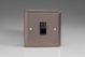 XRR1B Varilight 1 Gang 10 Amp 2 Way & Off Retractive Switch Classic Pewter Effect Finish with Black Switch