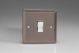 XRR1D Varilight 1 Gang 10 Amp 2 Way & Off Retractive Switch Classic Pewter Effect Finish with Polished Chrome Switch
