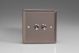 XRT71 Varilight 2 Gang Comprising of 1 Intermediate (3 Way) and 1 Standard (1 or 2 Way) 10 Amp Toggle Switch Classic Pewter Effect Finish