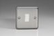 XS20W Varilight 1 Gang 20 Amp Double Pole Switch Classic Matt Chrome Finish (Brushed Steel Effect) with White Switch