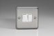 XS2W Varilight 2 Gang 10 Amp Switch Classic Matt Chrome Finish (Brushed Steel Effect) with White Switches