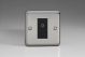 XS8ISOB Varilight 1 Gang Black Isolated Co-axial TV Socket Classic Matt Chrome Finish (Brushed Steel Effect)