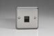 XSTSB Varilight 1 Gang Black Telephone Slave Socket Classic Matt Chrome Finish (Brushed Steel Effect)