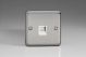 XSTSW Varilight 1 Gang White Telephone Slave Socket Classic Matt Chrome Finish (Brushed Steel Effect)