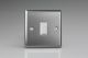 XT1W Varilight 1 Gang 10 Amp Switch Classic Brushed Steel with White Switch