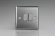 XT2D Varilight 2 Gang 10 Amp Switch Classic Brushed Steel with Brushed Steel Switches