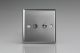XT88S Varilight 2 Gang Co-axial TV and Satellite TV Socket Classic Brushed Steel
