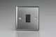 XTBPB Varilight 1 Gang 10 Amp Push-to-make, Bell Push, Retractive Black Switch Classic Brushed Steel with Black Switch