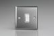 XTBPW Varilight 1 Gang 10 Amp Push-to-make, Bell Push, Retractive White Switch Classic Brushed Steel with White Switch