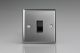 XTR1B Varilight 1 Gang 10 Amp 2 Way & Off Retractive Switch Classic Brushed Steel with Black Switch