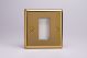 XVG1 Varilight 1 Gang Data Grid Face Plate For 1 Data Module Width Classic Victorian Polished Brass Coated