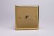 XVP1 Varilight 1 Gang 6 Amp Push-on/off Impulse Switch Classic Victorian Polished Brass Coated