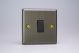 XY20B.AB Varilight 1 Gang 20 Amp Double Pole Switch Urban Antique (Brushed) Brass Effect Finish With Black Switch