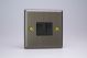 XY2B.AB Varilight 2 Gang 10 Amp Switch Urban Antique (Brushed) Brass Effect Finish With Black Switches