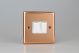 XY2W.CU Varilight 2 Gang 10 Amp Switch Urban Polished Copper Coated With White Switches