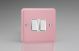 XY2W.RP Varilight 2 Gang 10 Amp Switch Lily Rose Pink with White Switches