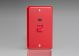 XY45N.PR Varilight 45 Amp Double Pole Vertical Cooker Switch with Neon Lily Pillar Box Red