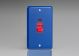 XY45N.RB Varilight 45 Amp Double Pole Vertical Cooker Switch with Neon Lily Reflex Blue