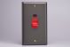 XY45N.SL Varilight 45 Amp Double Pole Vertical Cooker Switch with Neon Vogue Slate Effect Finish With Red Switch