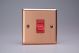 XY45S.BC Varilight 45 Amp Double Pole Cooker Switch Urban Brushed Copper Effect Finish With Red Switch