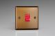 XY45S.BZ Varilight 45 Amp Double Pole Cooker Switch Urban Brushed Bronze Effect Finish With Red Switch